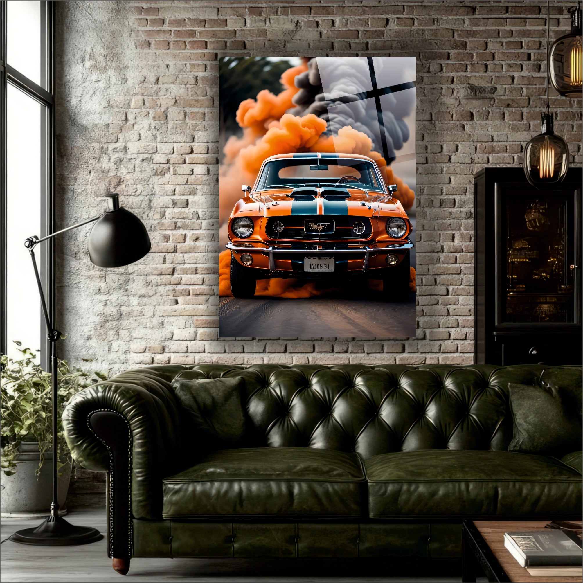 Turuncu Ford Mustang Cam Tablo