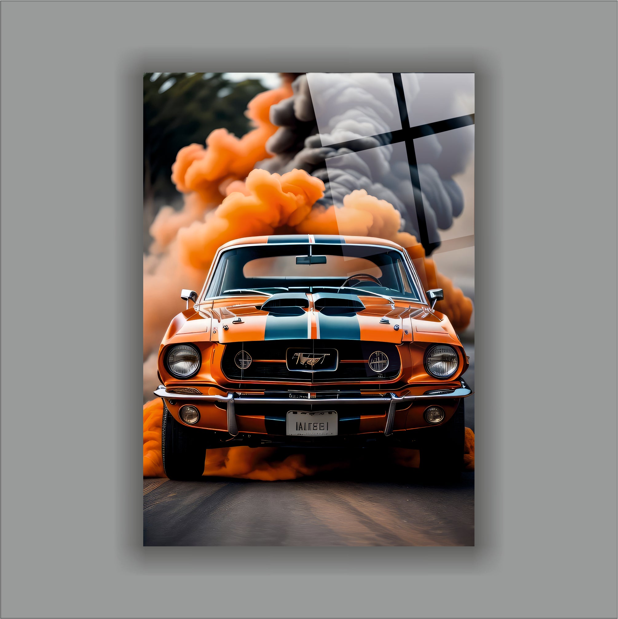 Turuncu Ford Mustang Cam Tablo