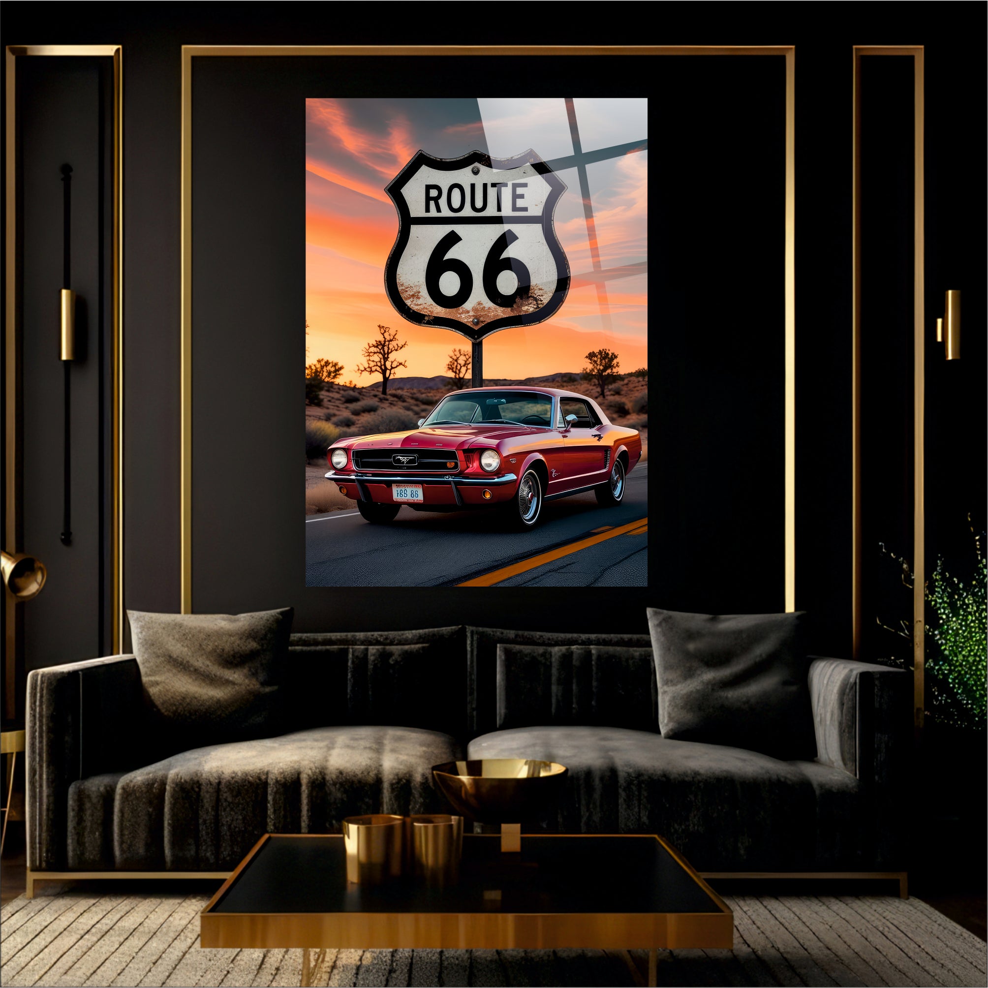 Route 66 Klasik Mustang Cam Tablo