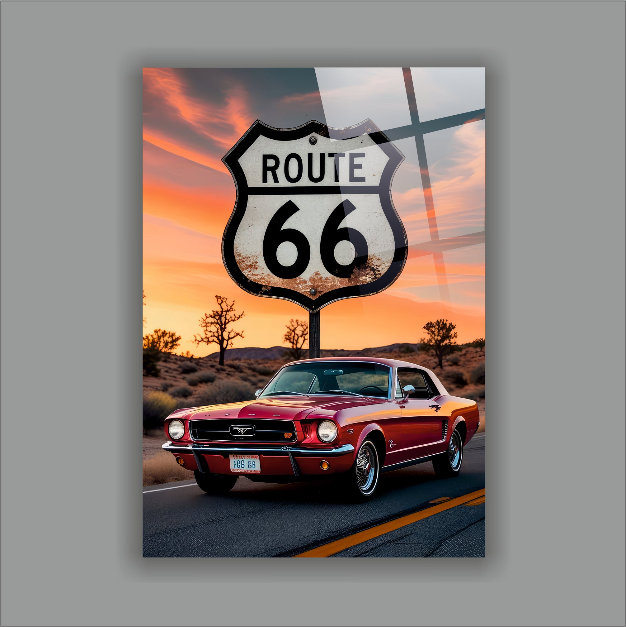 Route 66 Klasik Mustang Cam Tablo