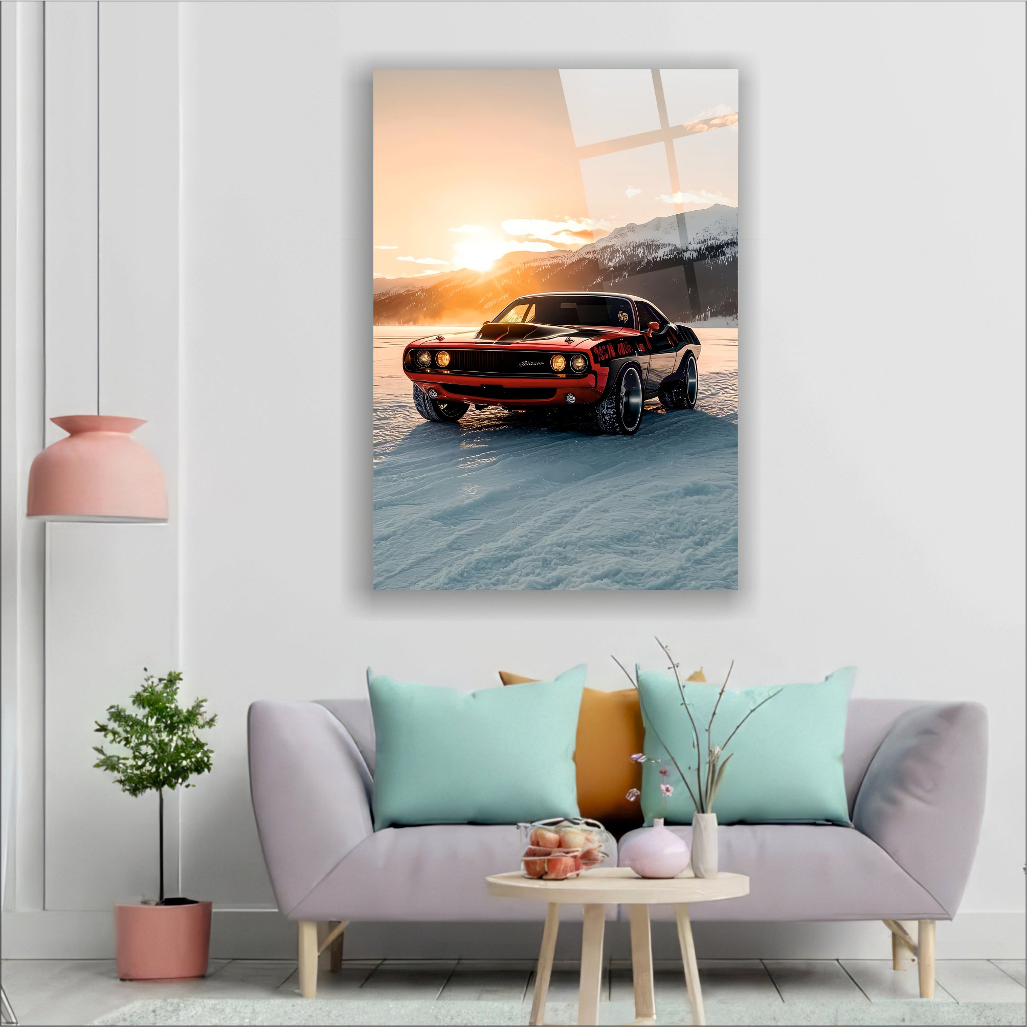 Klasik Dodge Challenger Cam Tablo