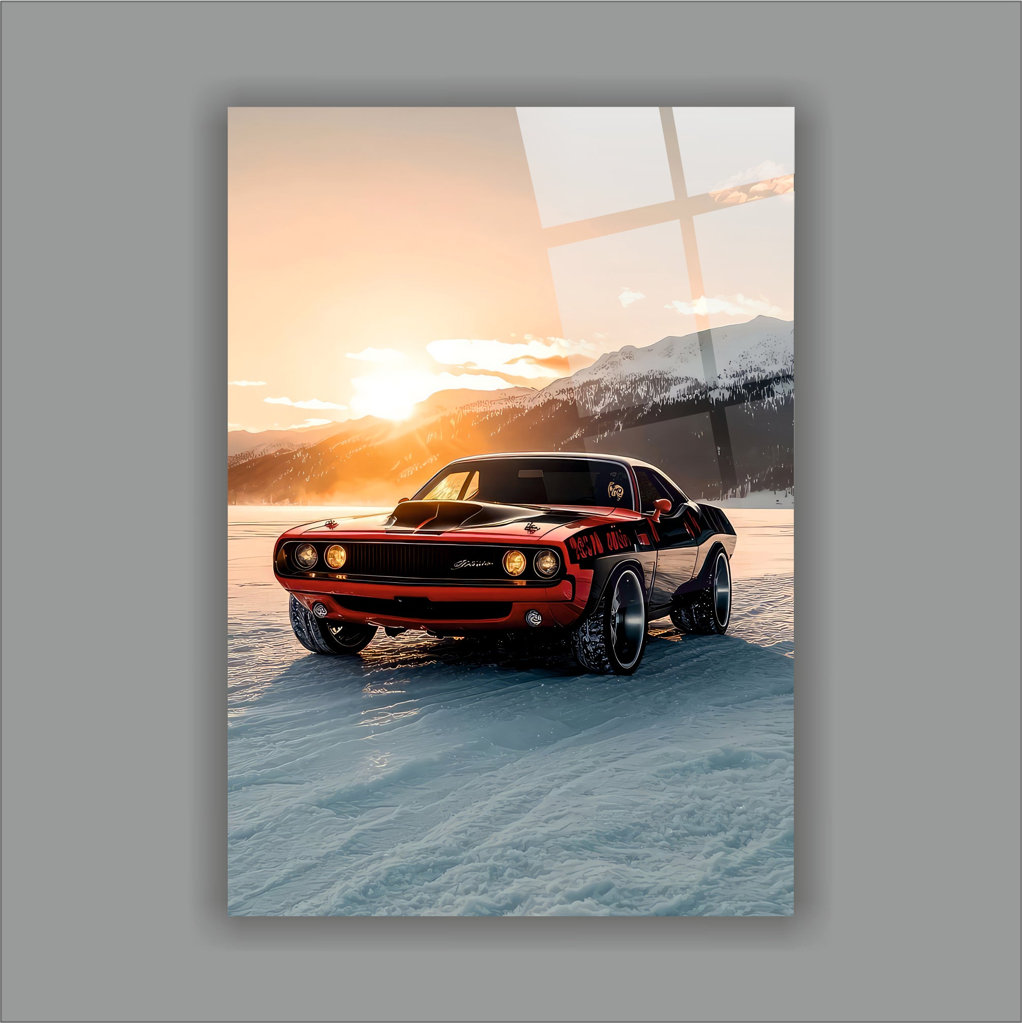 Klasik Dodge Challenger Cam Tablo