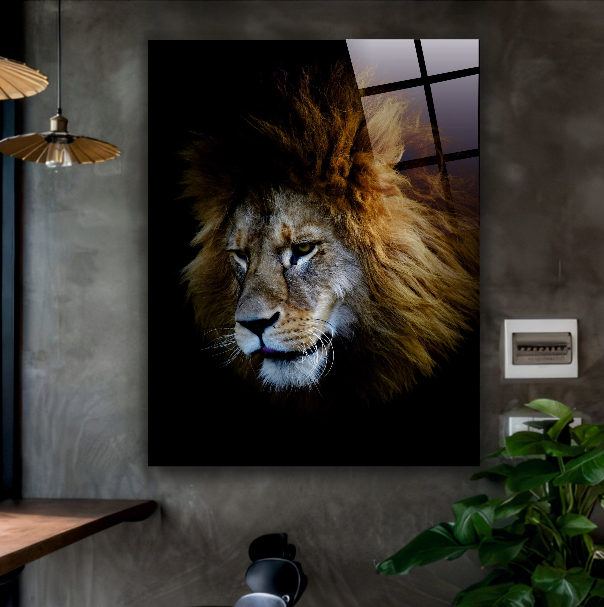 ASLAN-13 Hüzünlü Aslan Portresi Asalet ve Gücün Sessiz İfadesi