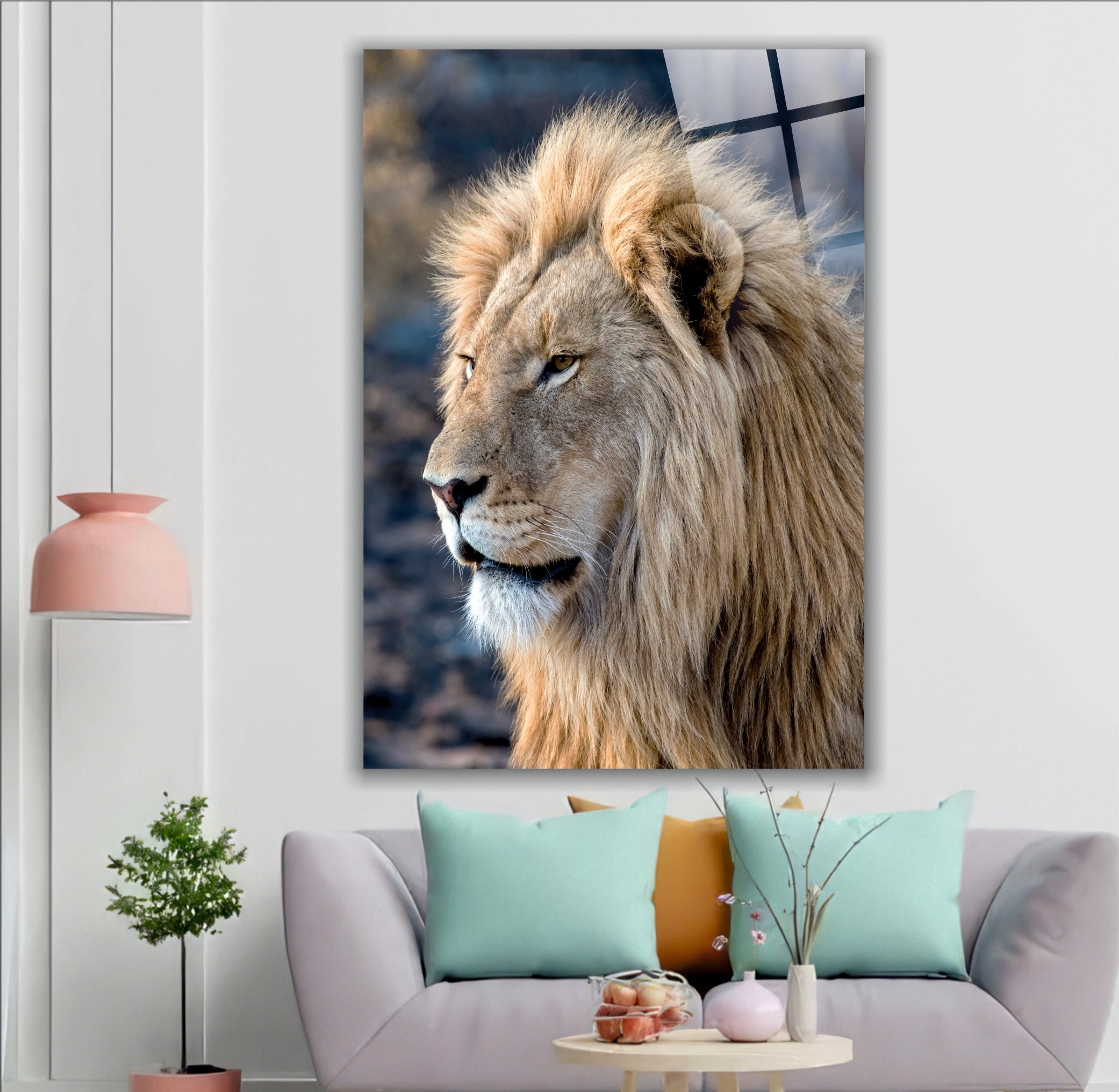 ASLAN-17 Yandan Erkek Aslan Portresi Güç ve Asaletin Simgesi