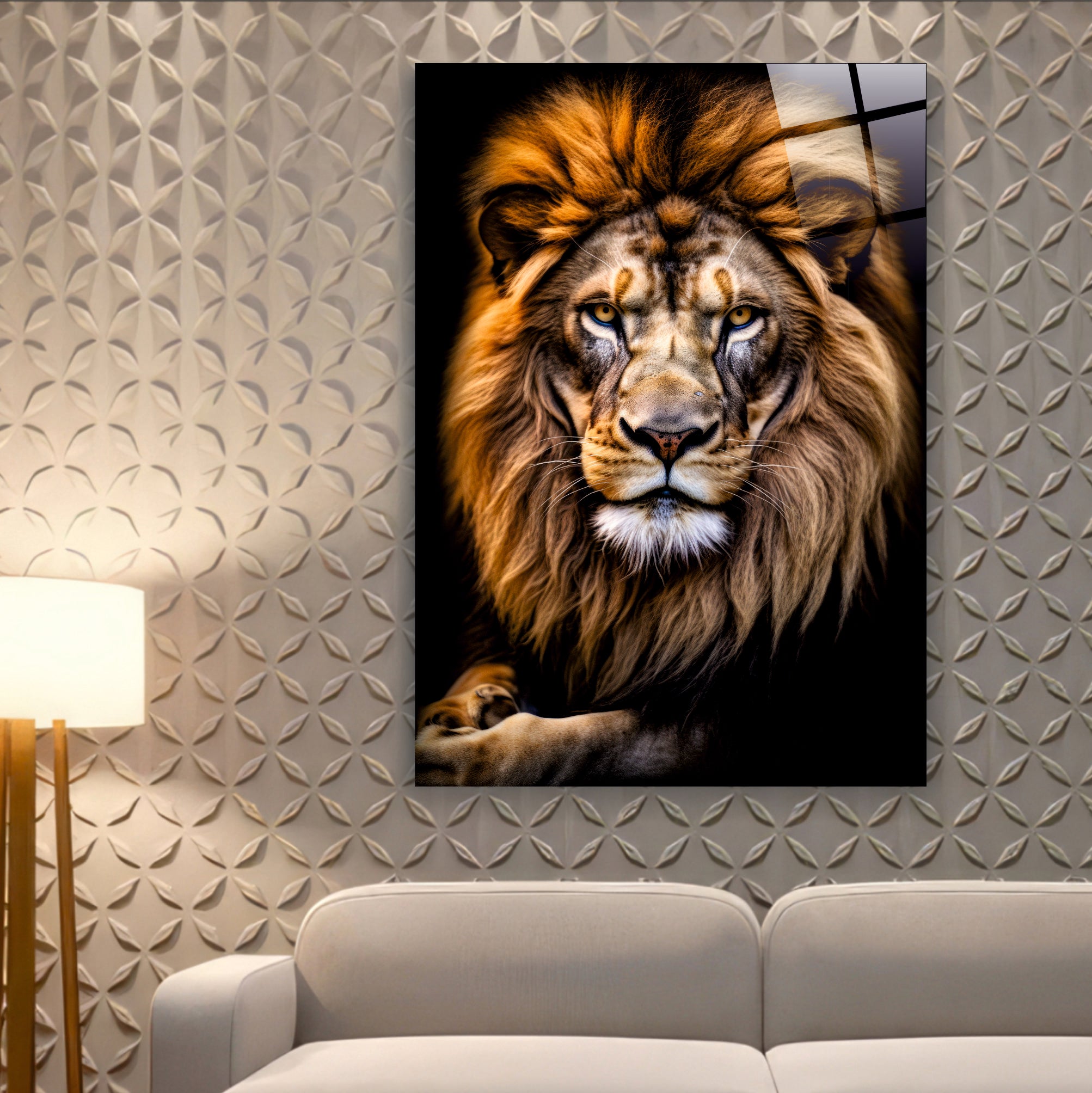 ASLAN-46 Güçlü Bakışlı Erkek Aslan Portresi