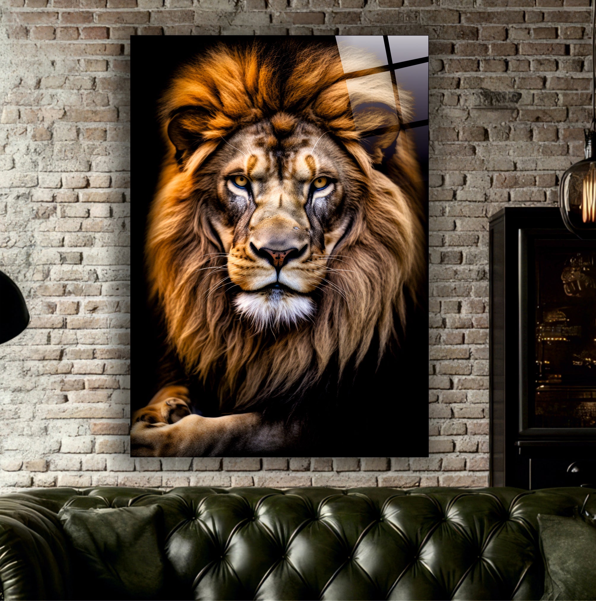 ASLAN-46 Güçlü Bakışlı Erkek Aslan Portresi