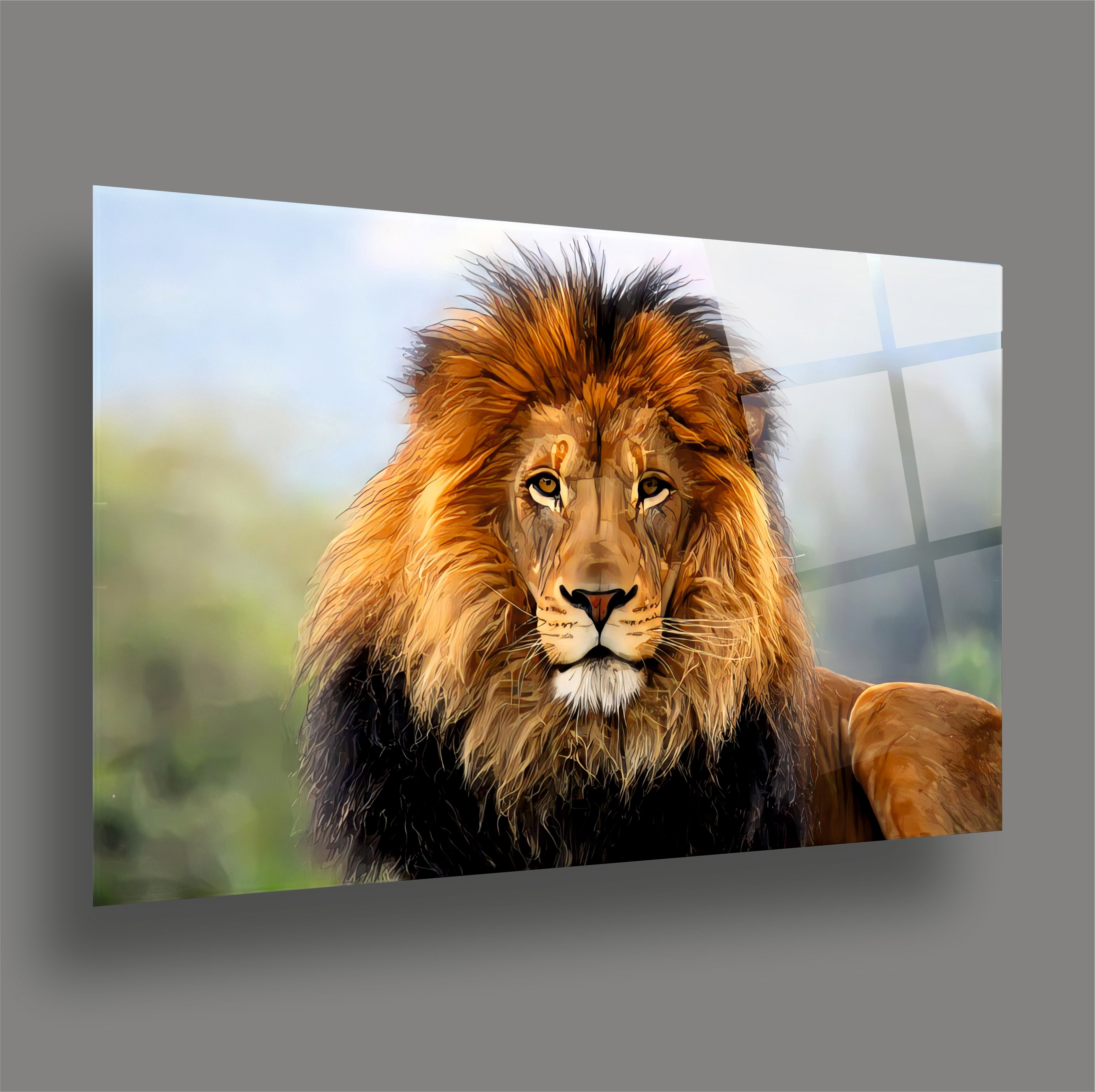 ASLAN-9 Sanatsal Erkek Aslan Portresi