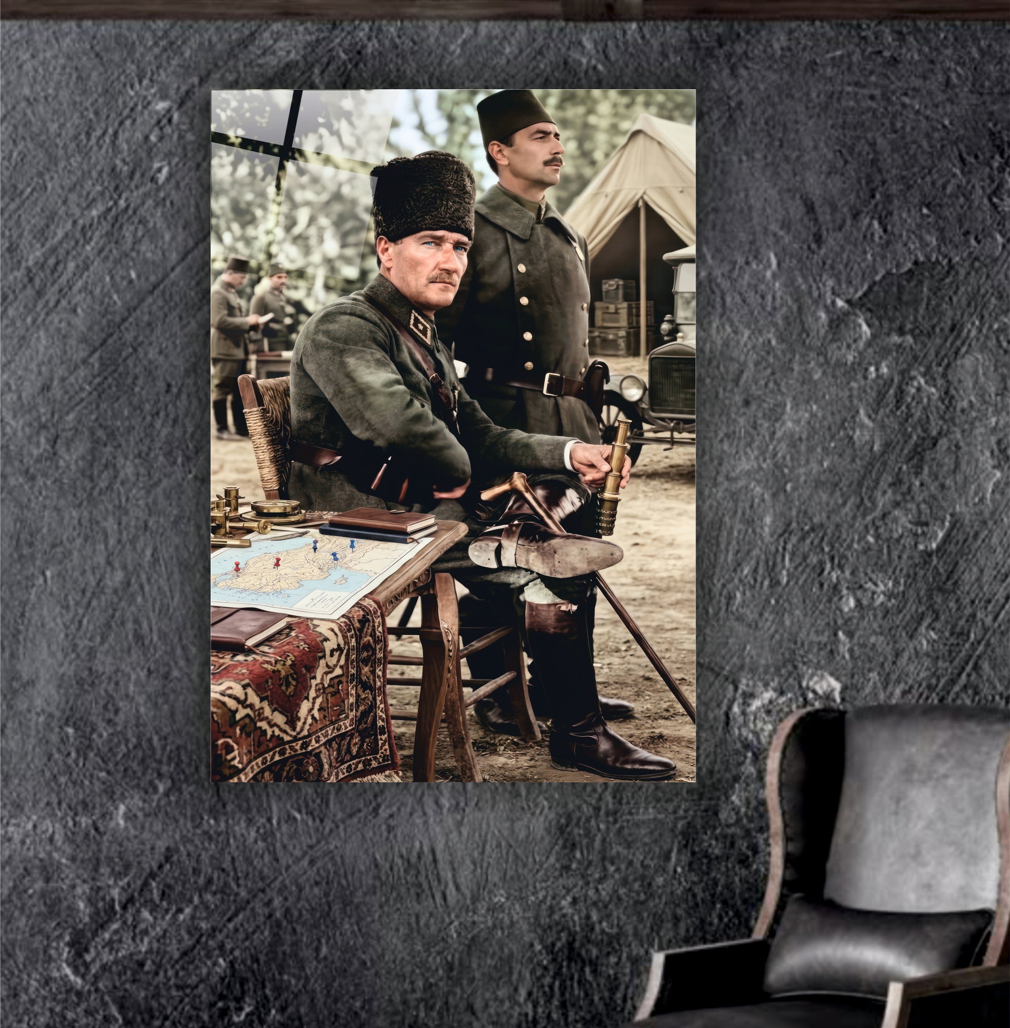 ATA-170 Atatürk Cam Tablo Cephe Karargâhı Stratejik Portre Tasarımı