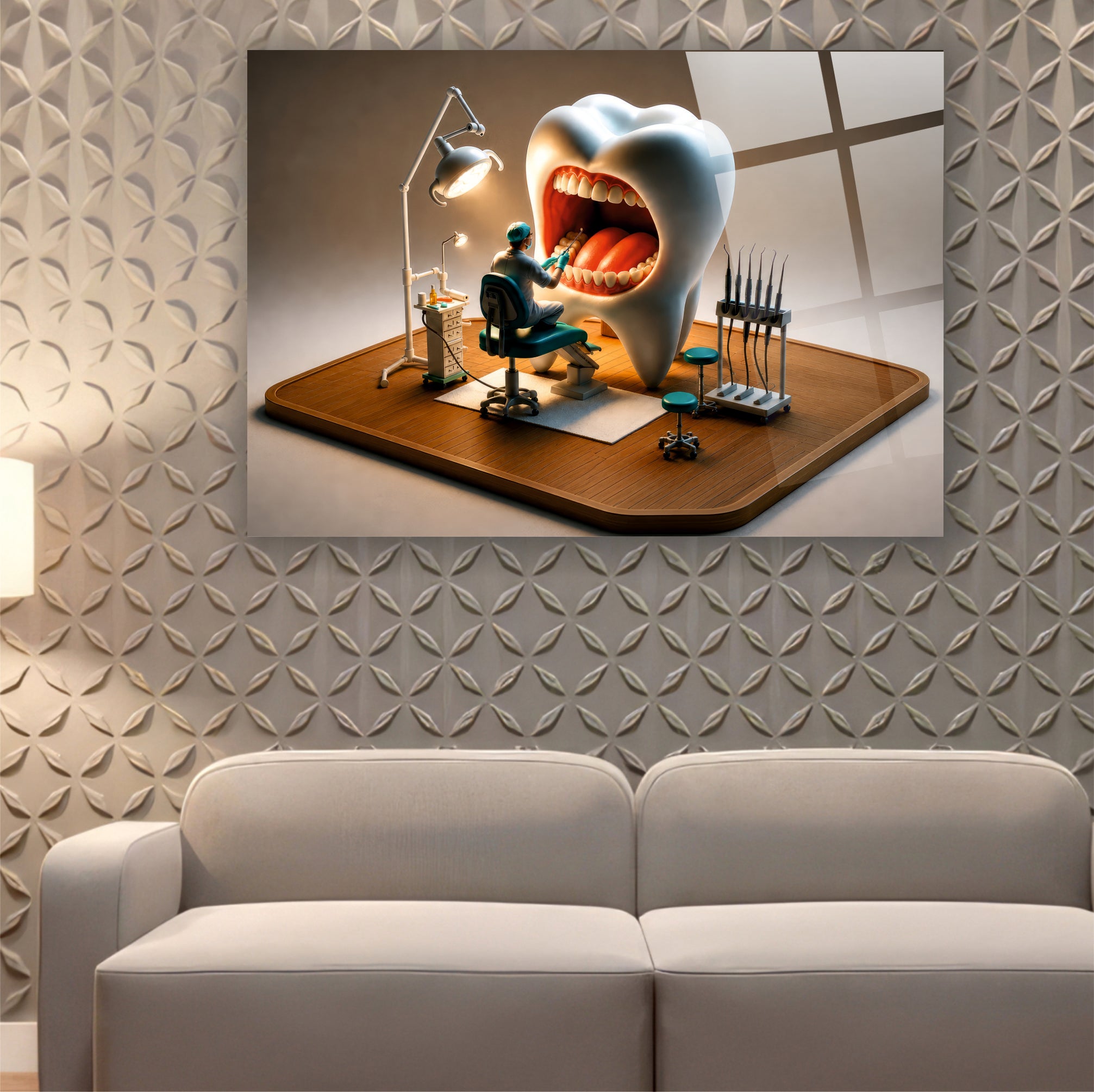 DİŞ-1 Modern Diş Kliniği Cam Tablo