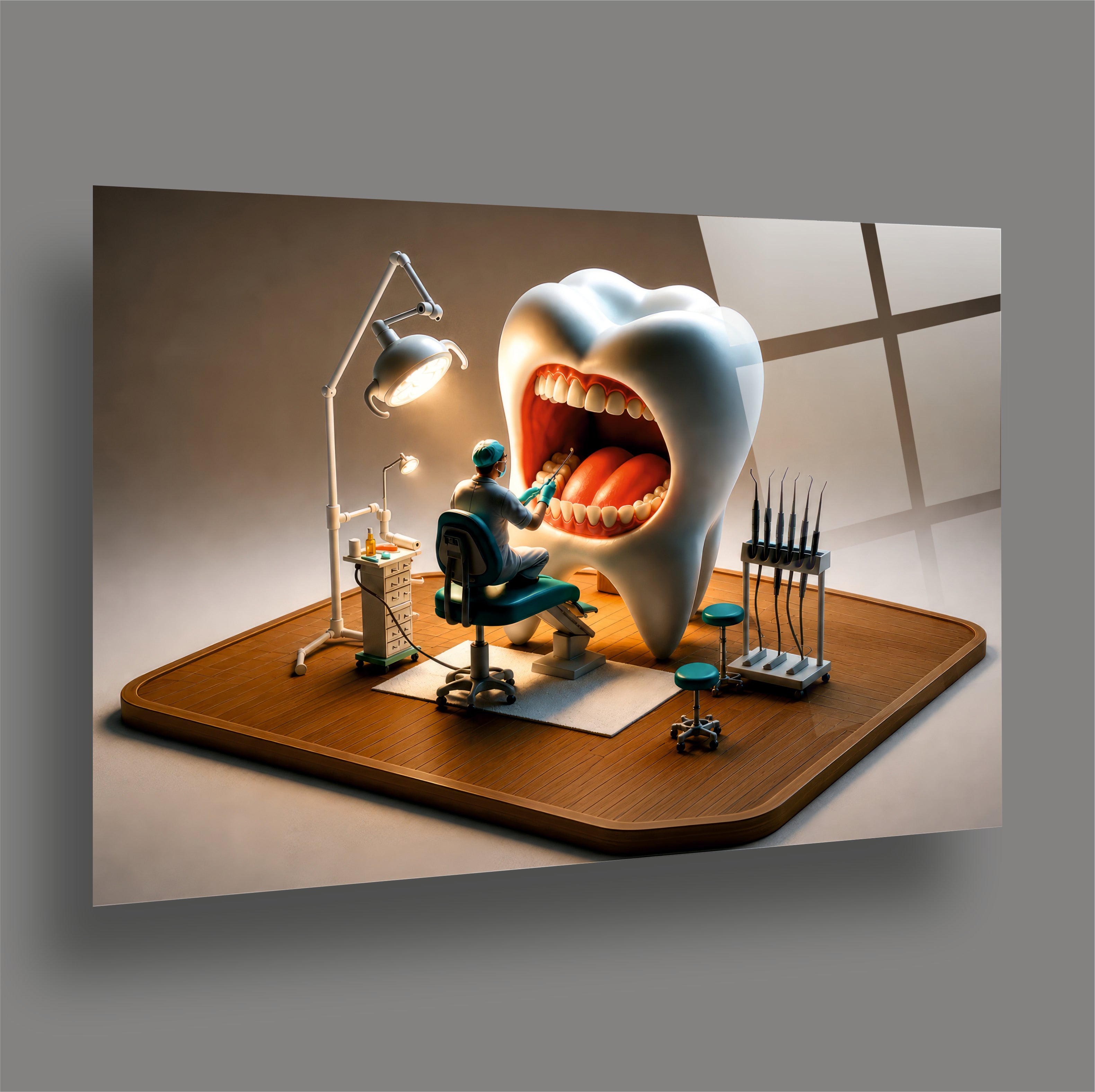 DİŞ-1 Modern Diş Kliniği Cam Tablo