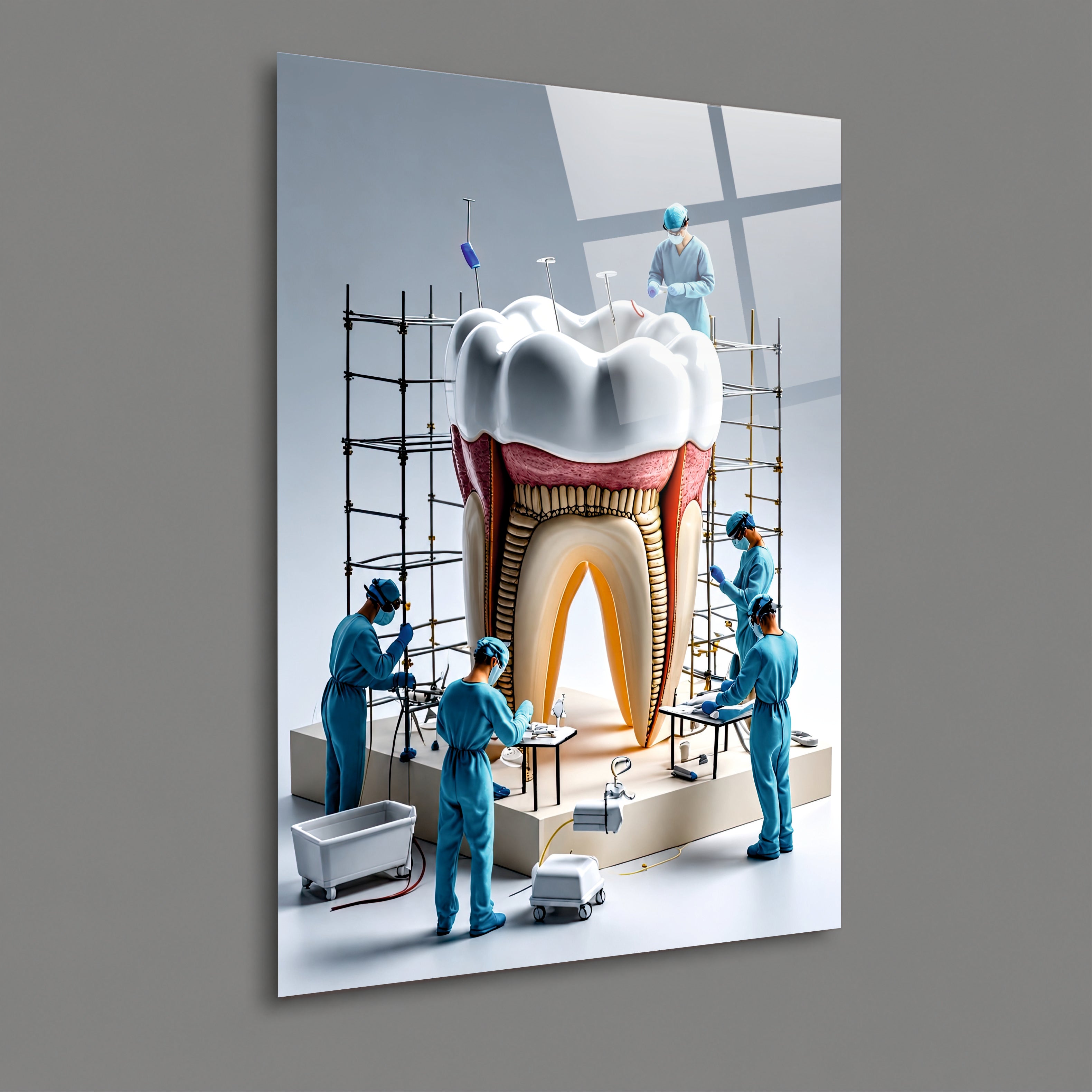DİŞ-10 Diş Anatomisi Eğitim Cam Tablo
