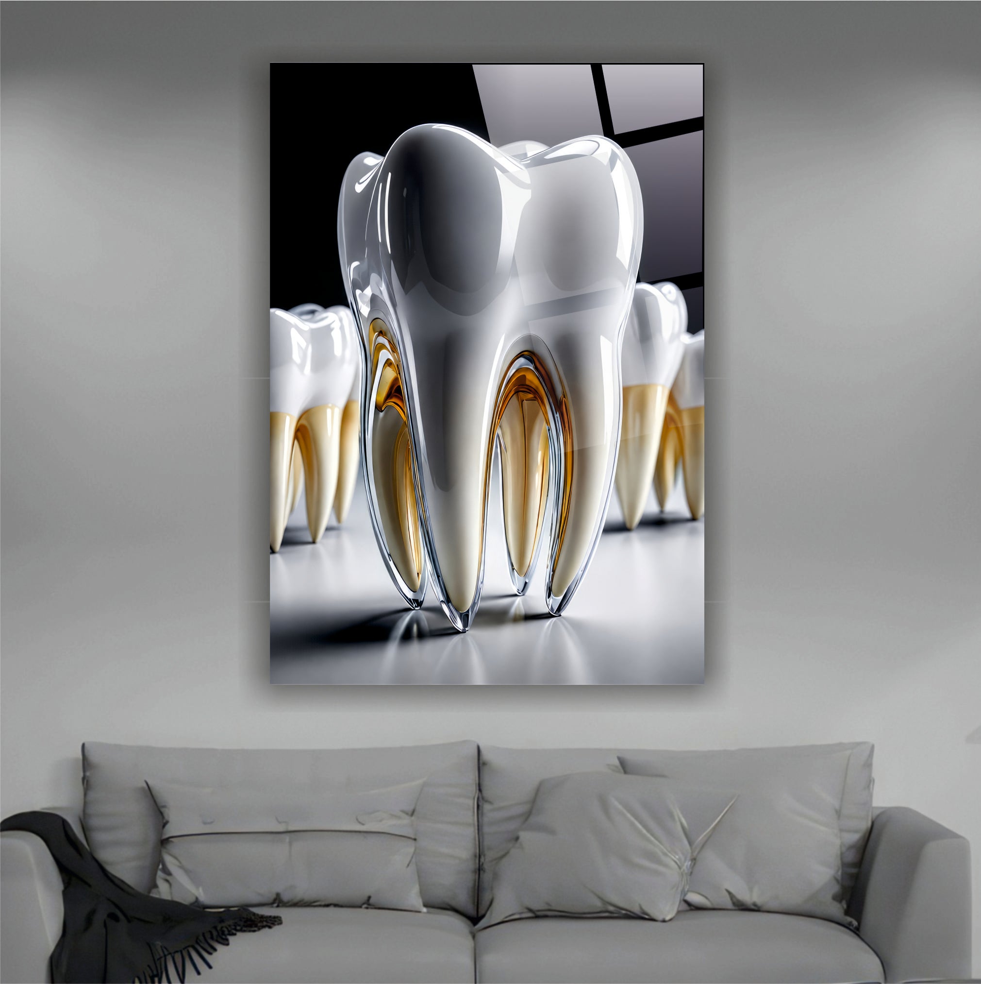DİŞ-3 Modern Diş Anatomisi Cam Tablo