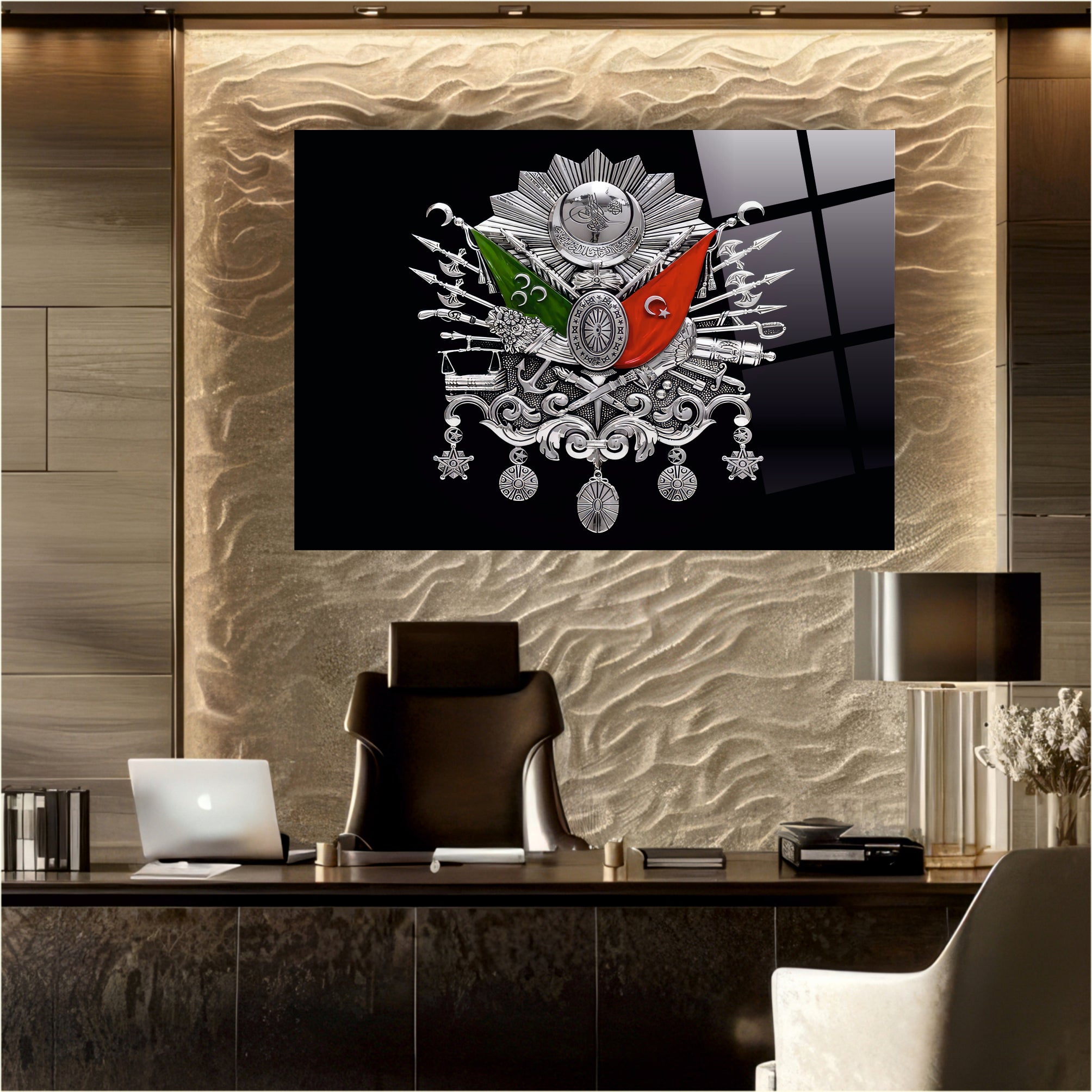 Osmanlı Arması Cam Tablo