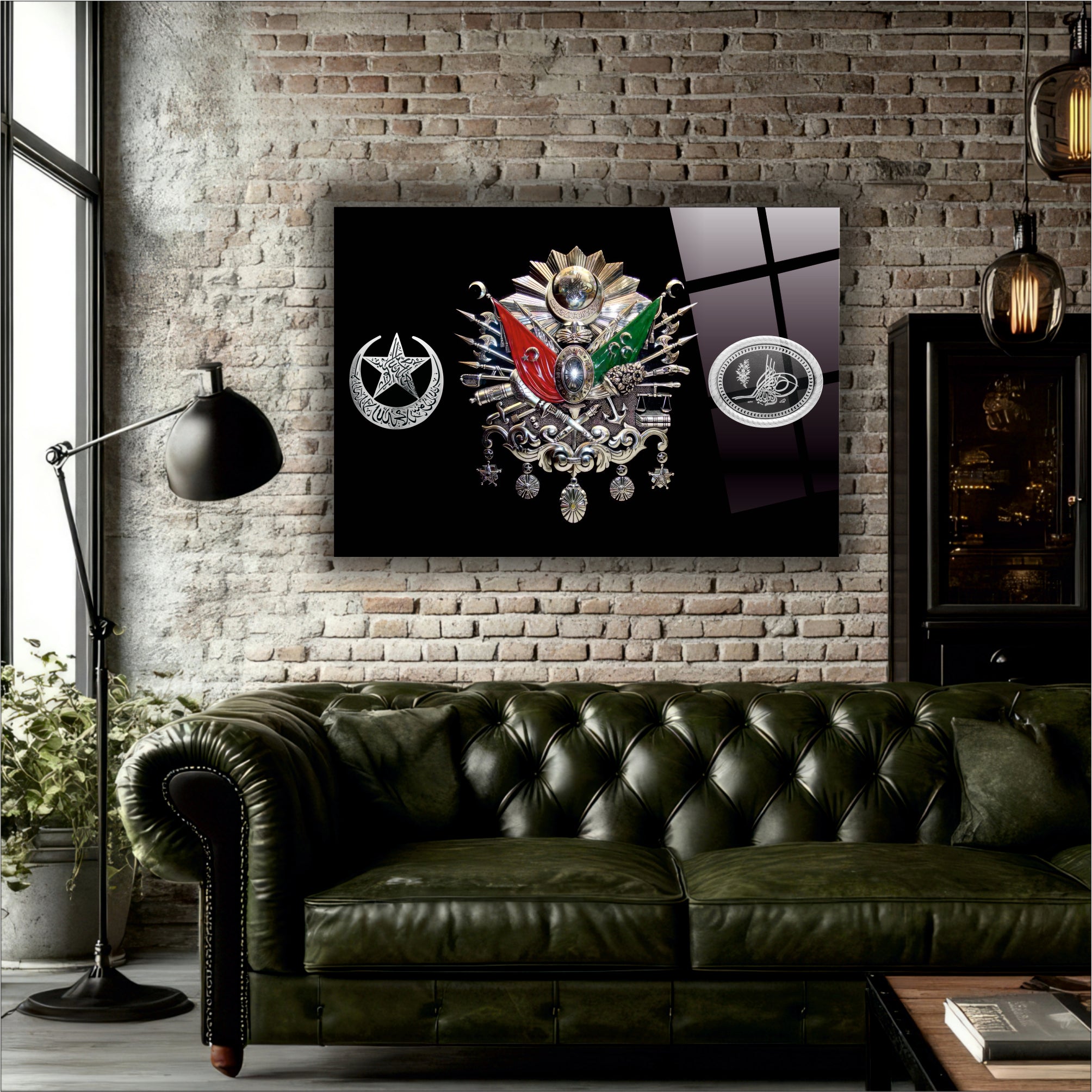 Üçlü Devlet Nişanı Cam Tablo