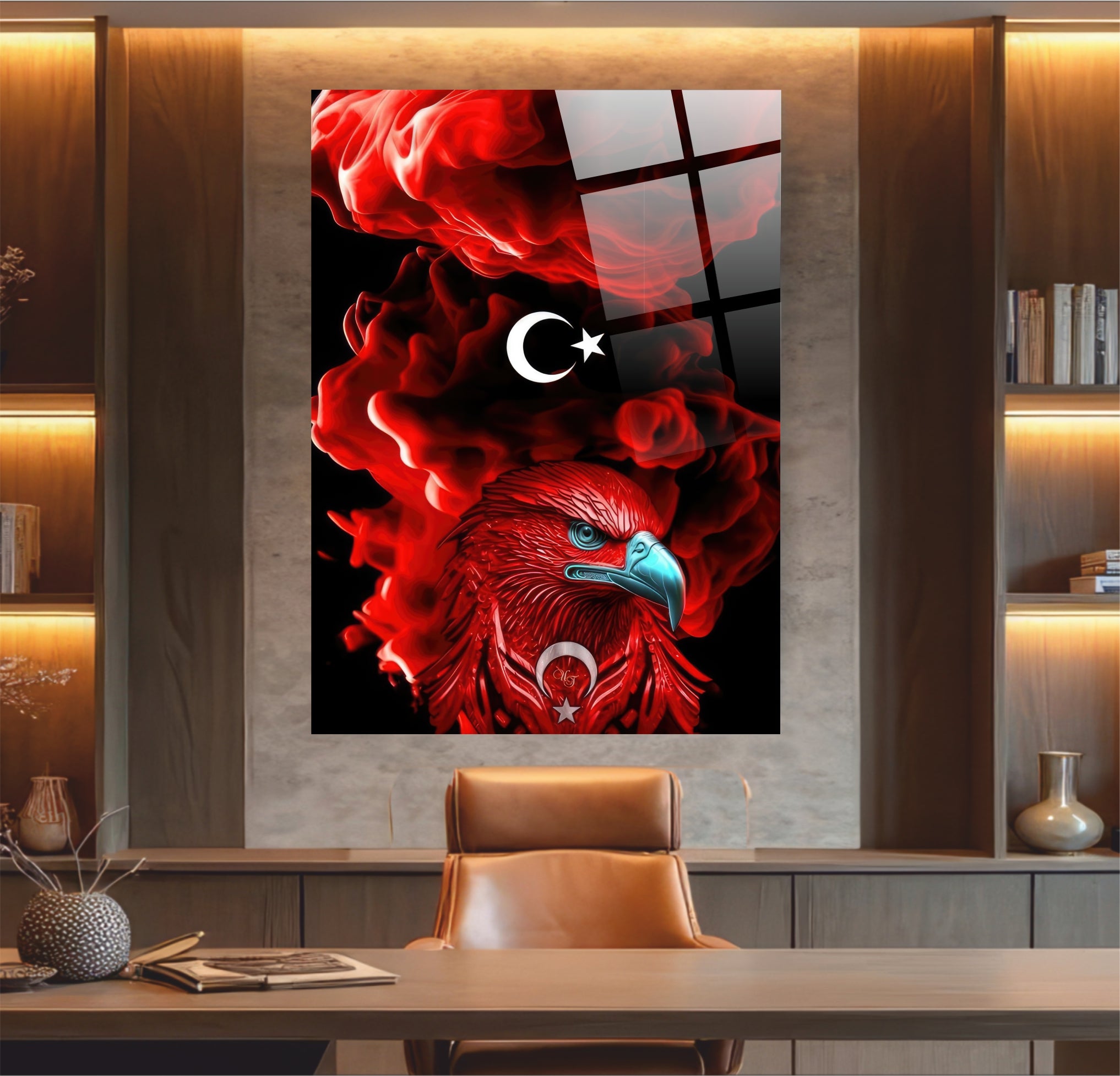 OSMANLI-64 Türk Kartalı Ay Yıldız Kırmızı Duman